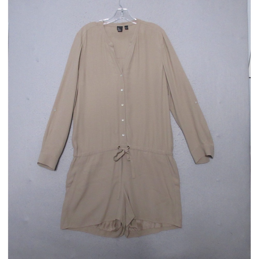 Eileen Fisher Project Romper Medium Silk Georgette Crepe Lagenlook Minimalist